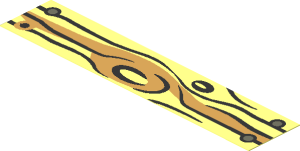 Sticker  0.8 x  3.9 (No.  3) with Wood Grain and Nails Type 3