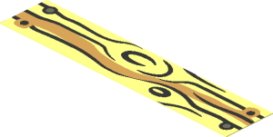 Sticker  0.8 x  3.9 (No.  4) with Wood Grain and Nails Type 4