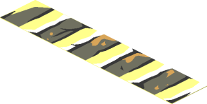Sticker  0.8 x  3.9 (No.  5) with Bricks and Cracks Type 1