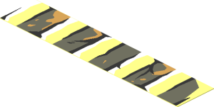 Sticker  0.8 x  3.9 (No.  6) with Bricks and Cracks Type 2