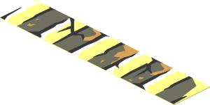 Sticker  0.8 x  3.9 (No.  7) with Bricks and Cracks Type 3