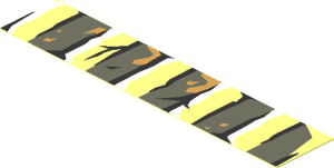 Sticker  0.8 x  3.9 (No.  8) with Bricks and Cracks Type 4