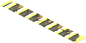 Sticker  0.8 x  5.9 (No. 10) with Bricks and Cracks Type 2