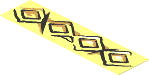 Sticker  1.0 x  3.9 (No. 11) with Diamond Bricks and Cracks Type 1