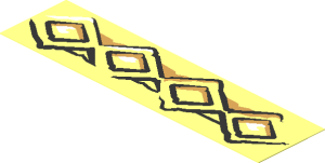 Sticker  1.0 x  3.9 (No. 12) with Diamond Bricks and Cracks Type 2