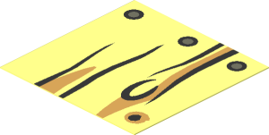 Sticker  1.9 x  1.9 with Wood Grain and Nails Type 1