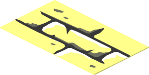Sticker  1.1 x  1.9 with Narrow Bricks
