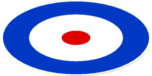 Sticker  3.5 x  3.5 Round with RAF Roundel