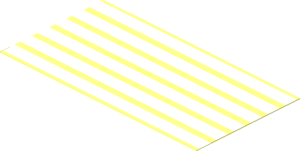 Sticker  1.9 x  3.6 with 6 White Stripes