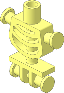 Minifig Skeleton Torso with Shoulder Rods