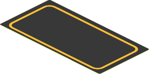 Sticker  1.9 x  3.8 with Silver "T.C.R.R" in Gold Frame