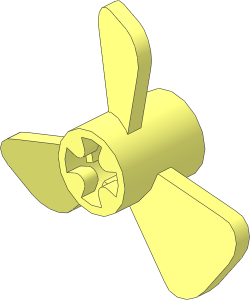 Propeller  3 Blade  3.5 Diameter with Axlehole