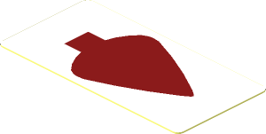Sticker  0.9 x  1.9 with Dark Red Arrow