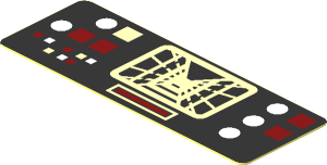 Sticker  0.6 x  1.7 with Buttons and Screen with SW Death Star Trench