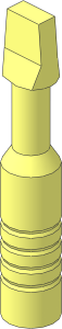 Minifig Tool Screwdriver with Wide Head and 3-Rib Handle