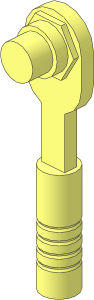 Minifig Tool Socket Wrench with Ratchet and 3-Rib Handle
