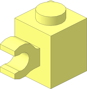 Brick  1 x  1 with Clip Horizontal (Thick C-Clip)