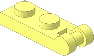 Plate  1 x  2 with Handle on End
