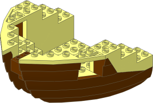Boat Bow 12 x 12 x  5.333 with Brown Bottom