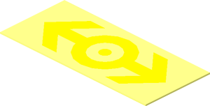 Sticker  0.7 x  1.5 with Yellow Train Logo