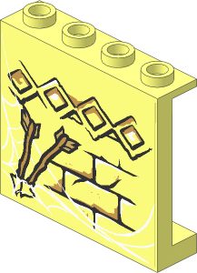 Panel  1 x  4 x  3 Reinforced with Diamond Bricks, Cobweb and Arrows Sticker