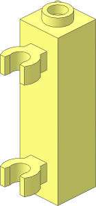 Brick  1 x  1 x  3 with Two Clips Vertical and Hollow Stud