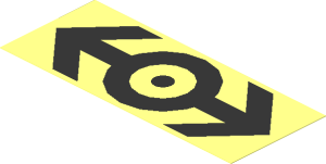 Sticker  2.2 x  4 with Black Train Logo