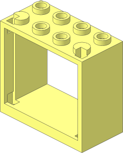 Window  2 x  4 x  3 with Square Holes
