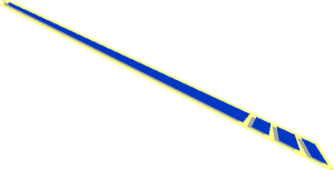 Sticker  0.9 x 14.0 with Blue Stripes and Light Grey Shadows (Right)