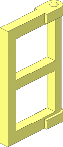 Window  1 x  2 x  3 Pane with Thick Corner Tabs