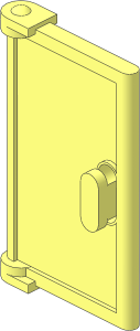 Door  1 x  2 x  3 with Holes in Handle