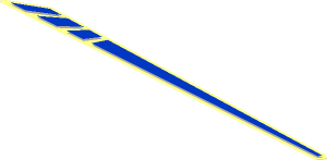 Sticker  0.9 x 14.0 with Blue Stripes and Light Grey Shadows (Left)