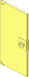 Door  1 x  4 x  6 Smooth with Square Handle Plinth