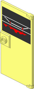 Door  1 x  4 x  6 Smooth with Chamfered Handle Plinth with Boxing Ring Poster Sticker