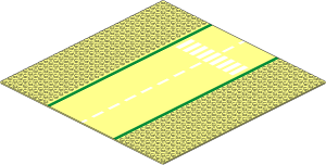 Baseplate 32 x 32 Road 9-Stud Straight with Crosswalk Pattern