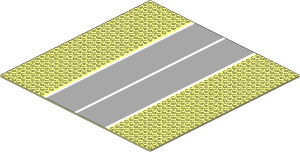 Baseplate 32 x 32 Road 9-Stud Straight with Runway Pattern