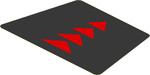 Sticker  5.4 x  7.9 with Holographic Stripes and Red Triangles