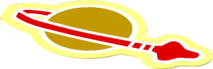 Sticker  1.4 x  2.6 with Classic Space Logo