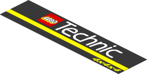 Sticker  1.9 x  7.9 Technic Supercar 4x4x4 Logo