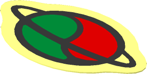 Sticker  1.1 x  1.8 Irregular with Octan Space Logo