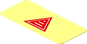 Sticker  0.8 x  1.7 with Red Triangle