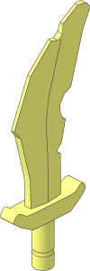Minifig Sword Scimitar with Jagged Edge