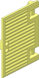 Window Shutter  1 x  2.667 x  3 with Handle