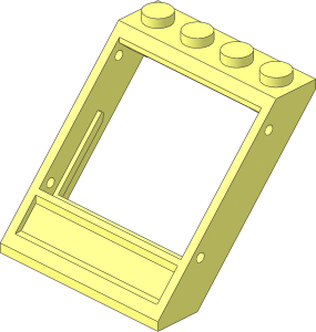 Window  4 x  4 x  3 Roof with Bottom Panel