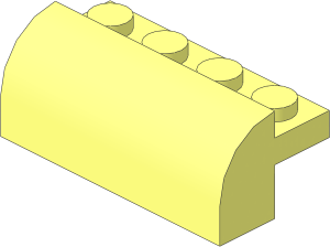 Brick  2 x  4 x  1.333 with Curved Top