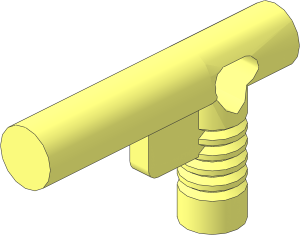 Minifig Hose Nozzle with Side String Hole Simplified