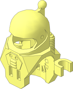 Minifig Helmet with Underwater Antenna and Clips