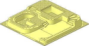 Baseplate 32 x 32 Raised with Ramp, Pit and Stairs