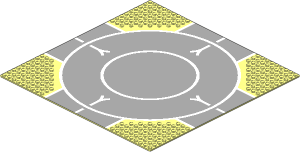 Baseplate 32 x 32 Road 9-Stud Landing Pad with Runway Pattern