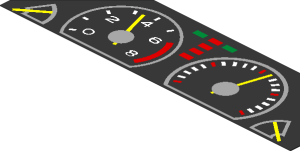 Sticker  1.1 x  3.9 Technic Supercar Instrument Panel 2